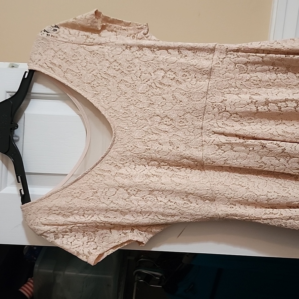 LACE Light Pink Charlotte Russe Mini Dress - Picture 3 of 6